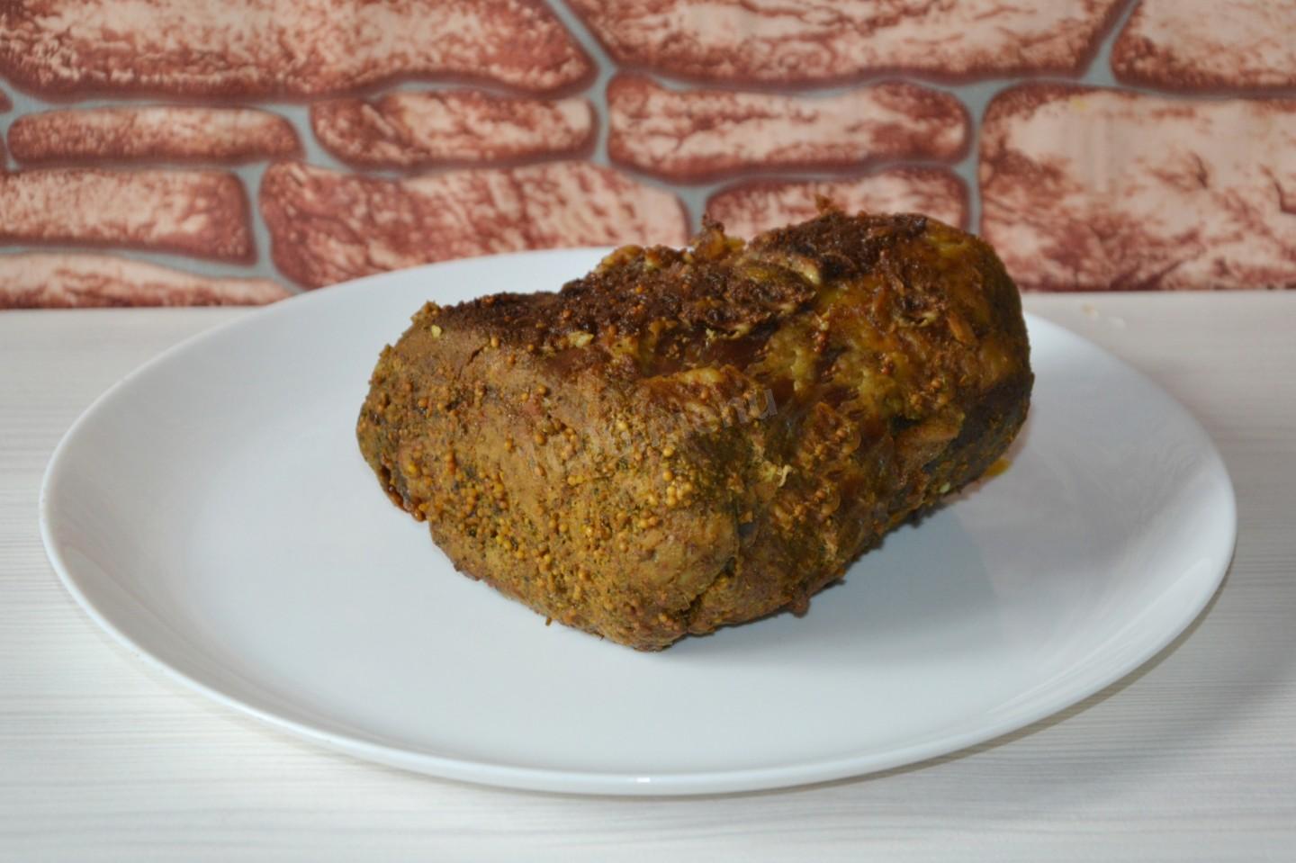 Шаг 6 приготовления Запечь мясо в мультиварке