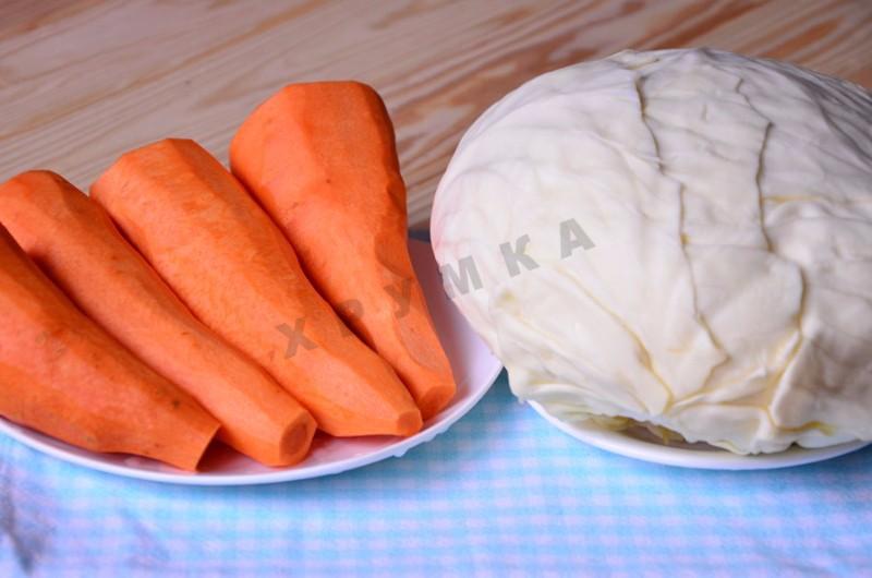 Шаг 1 приготовления Маринованные корейские голубцы по-корейски с морковью