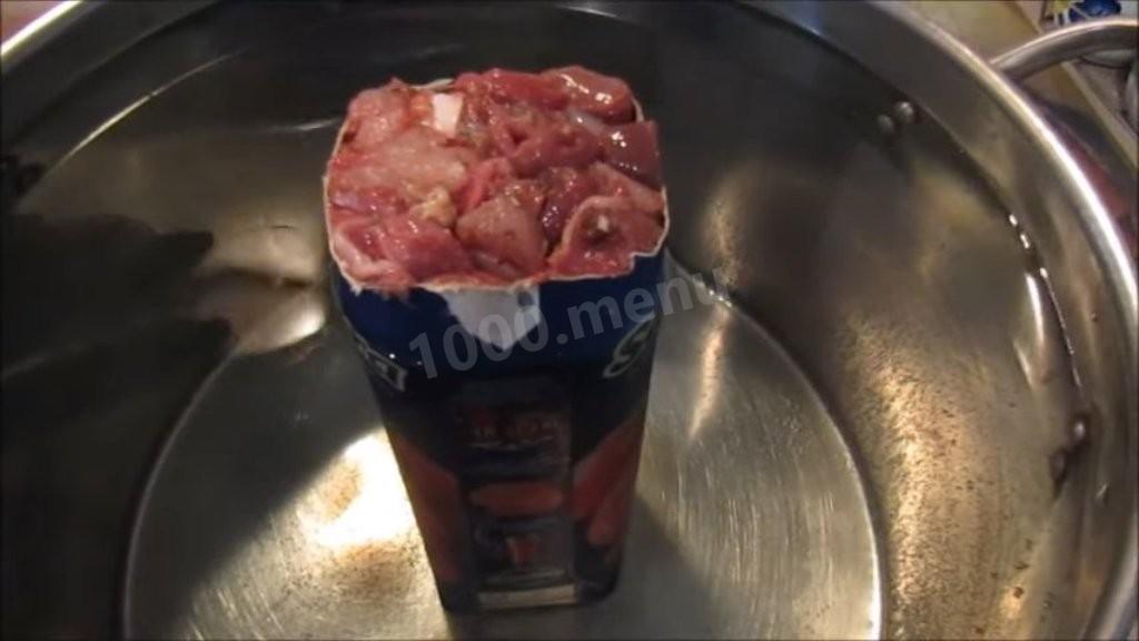 Шаг 3 приготовления Зельц из куриных потрошков