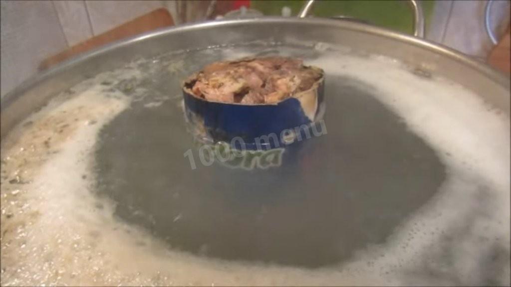 Шаг 4 приготовления Зельц из куриных потрошков