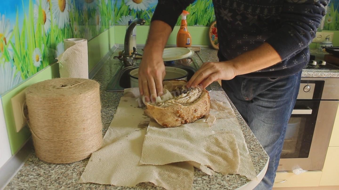 Шаг 2 приготовления Копчение грудинки (подчеревка) в домашних условиях