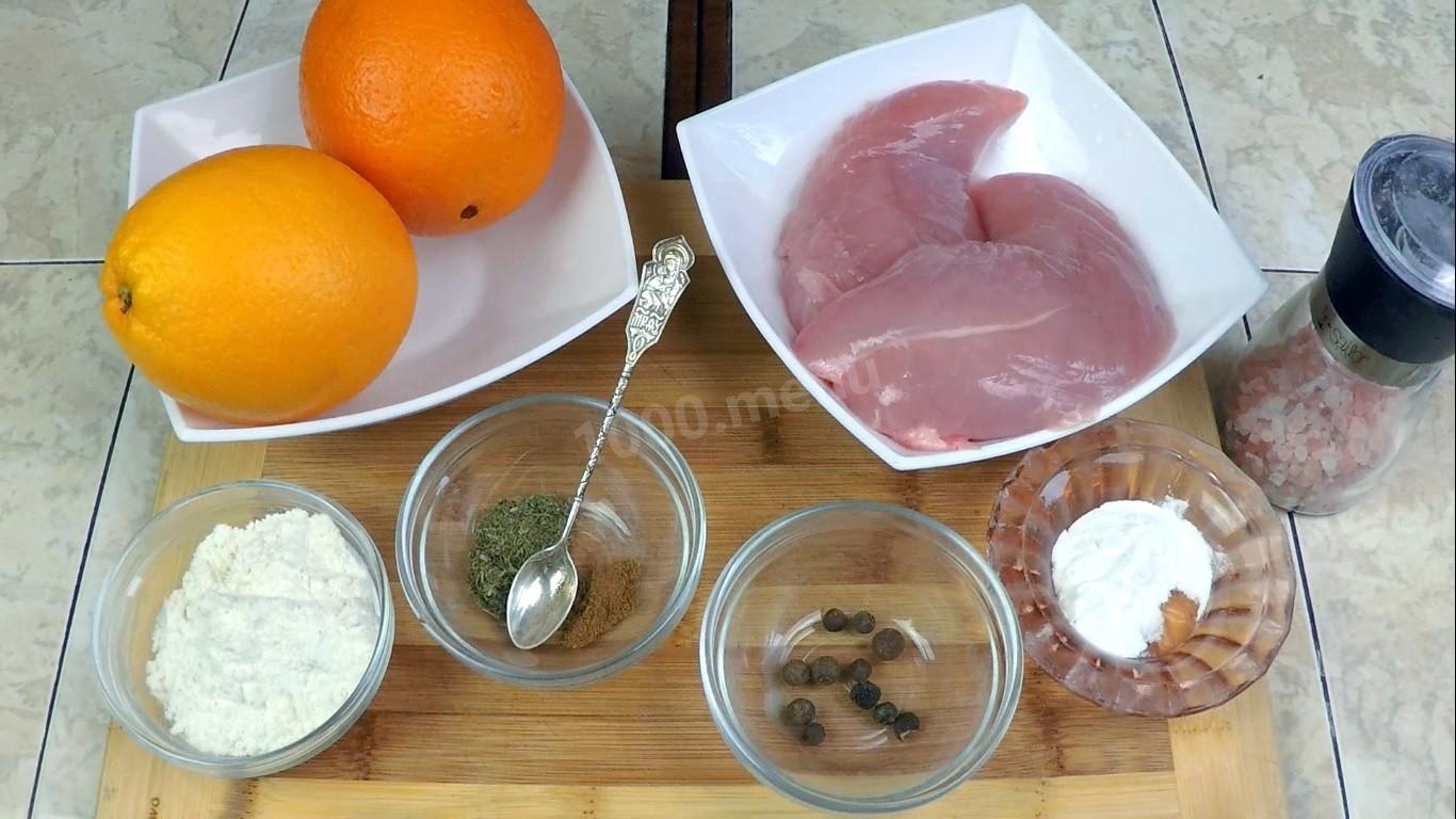 Шаг 1 приготовления Рулет Индейка с апельсином
