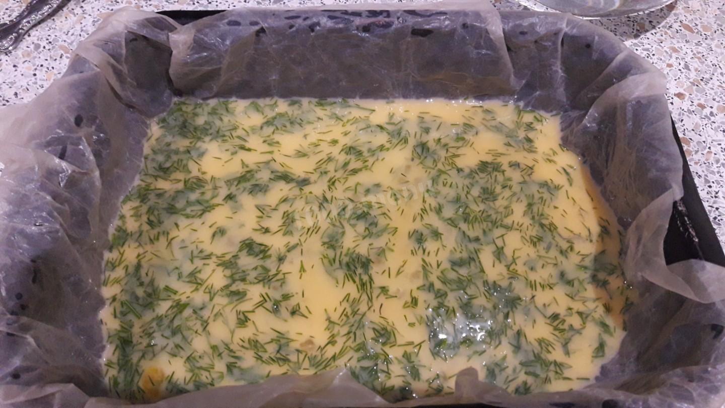 Шаг 4 приготовления Яичный рулет с печенью