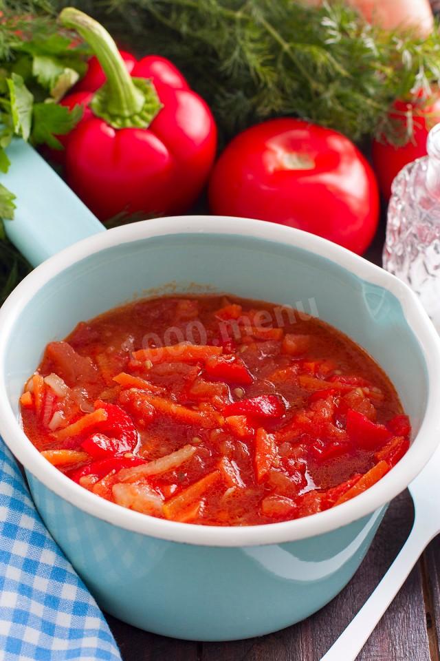 Шаг 6 приготовления Лечо с морковью перцем помидорами