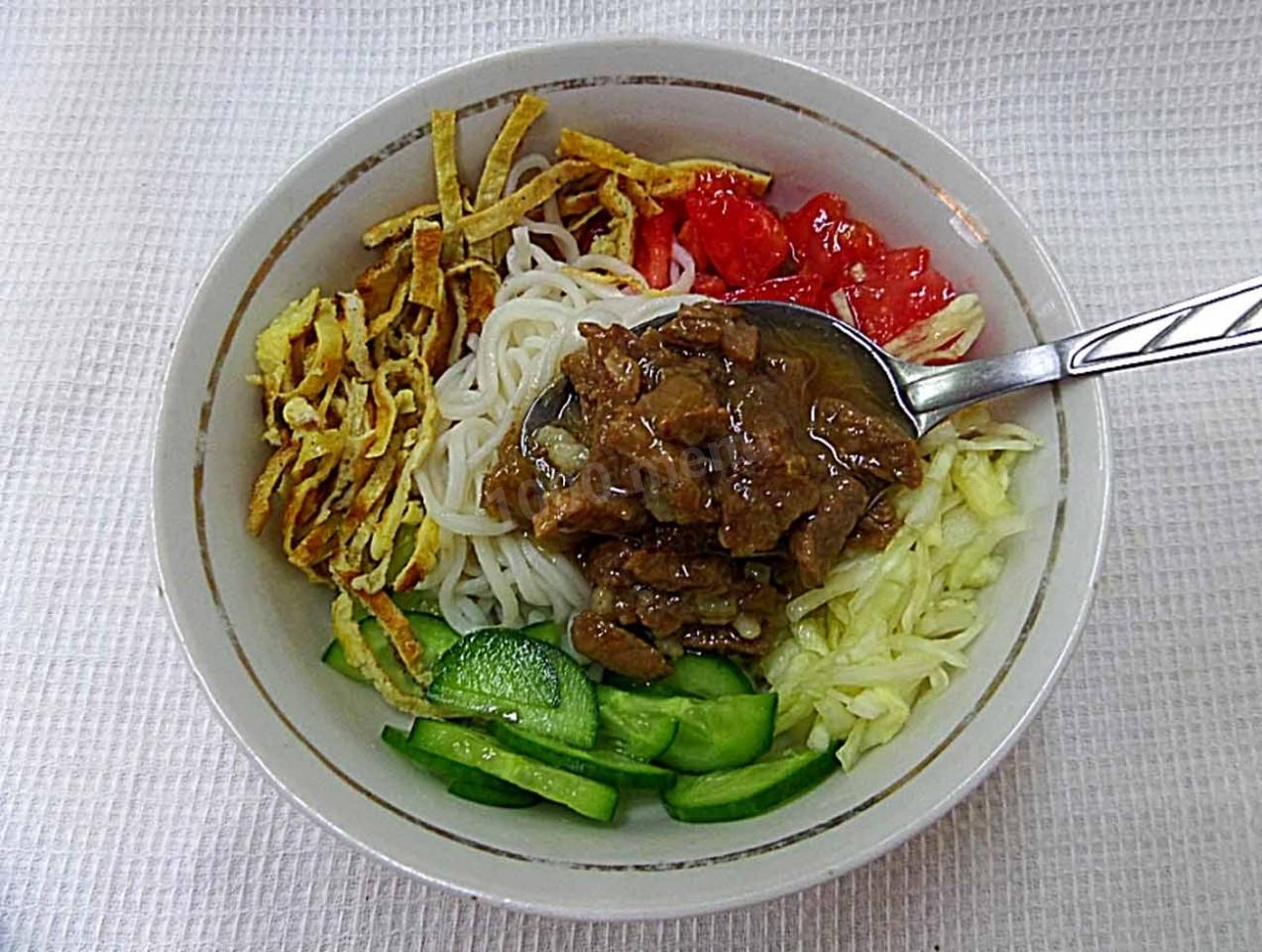 Шаг 17 приготовления Кукси с говядиной по-корейски