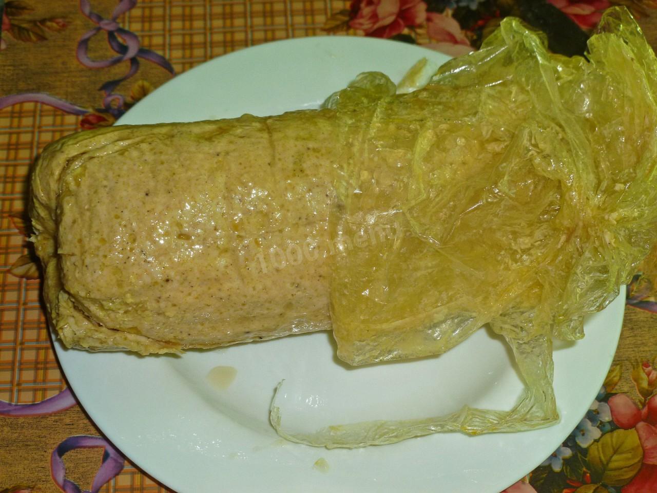 Шаг 10 приготовления Куриная вареная колбаса