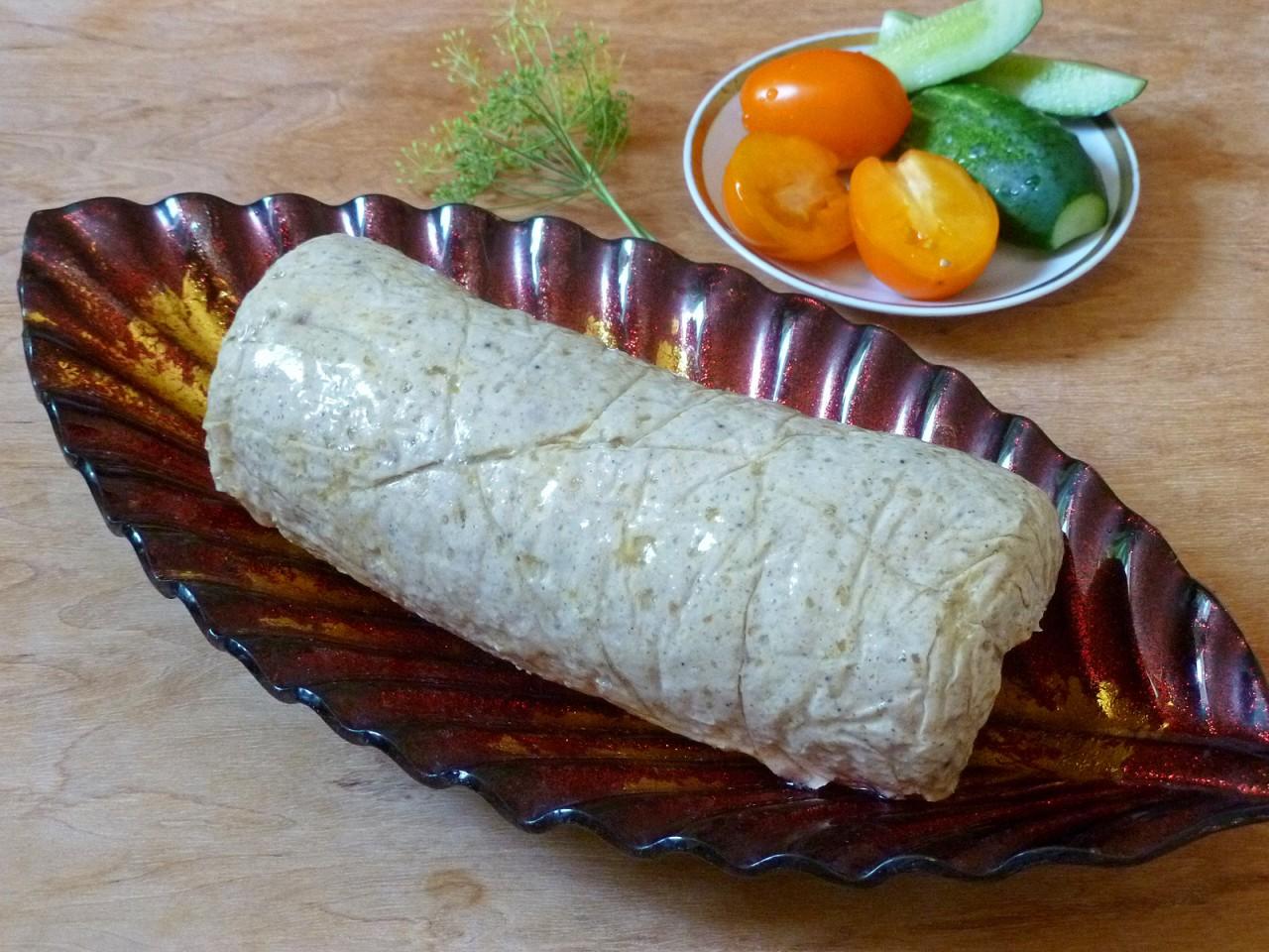 Шаг 11 приготовления Куриная вареная колбаса