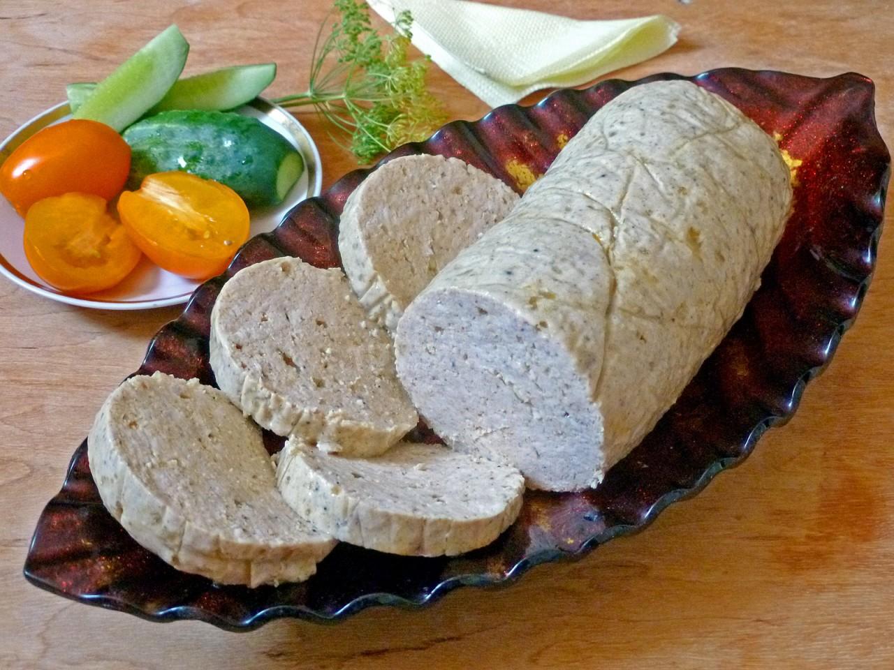 Шаг 12 приготовления Куриная вареная колбаса