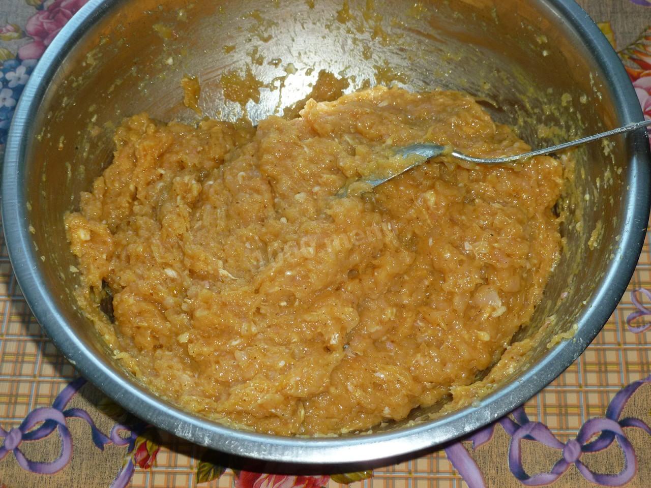Шаг 4 приготовления Куриная вареная колбаса