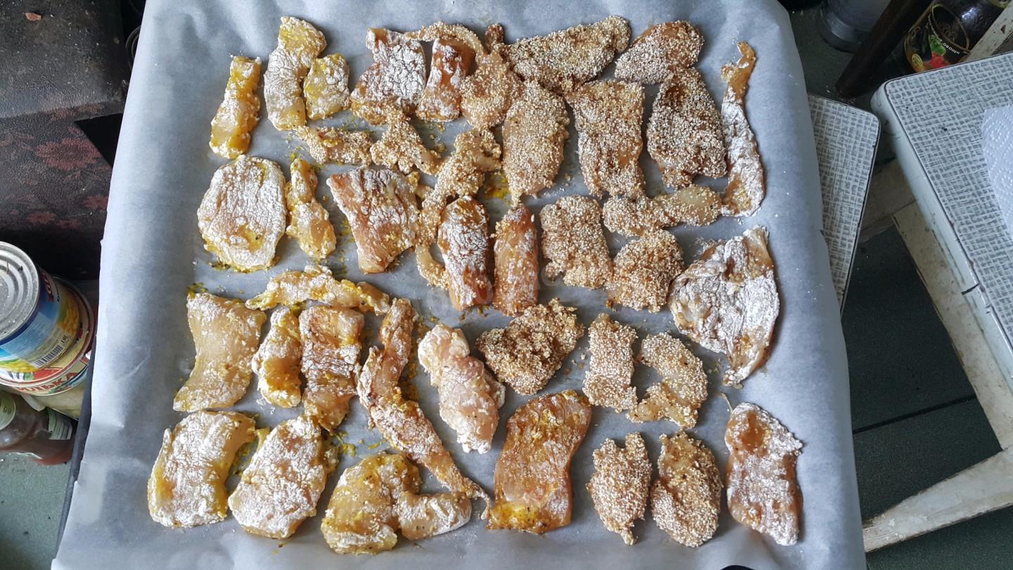Шаг 8 приготовления Наггетсы из курицы