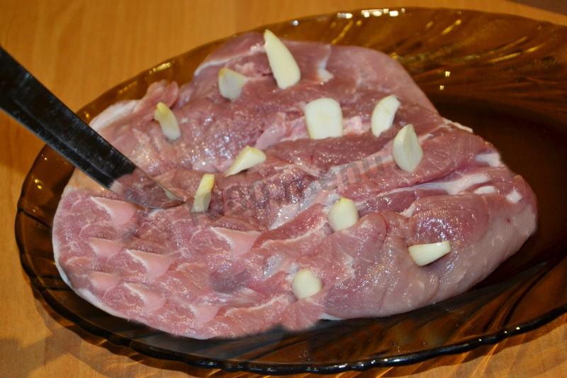 Шаг 2 приготовления Мясо в рукаве в духовке