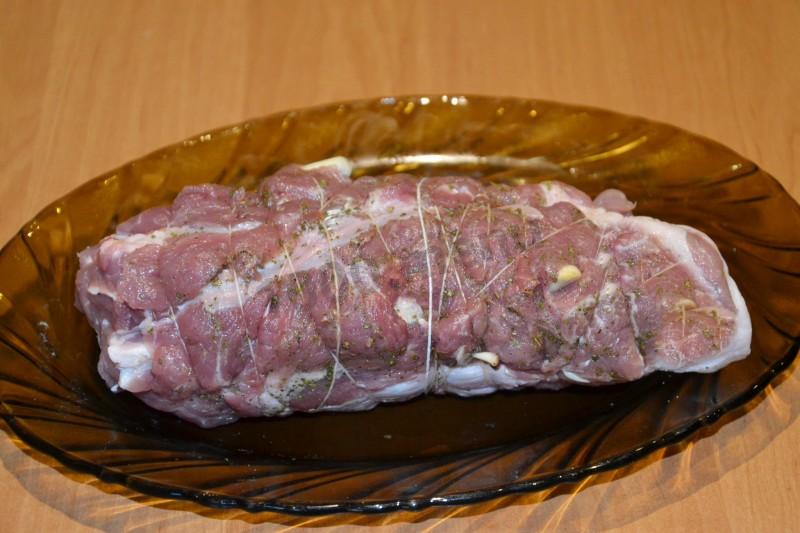 Шаг 5 приготовления Мясо в рукаве в духовке