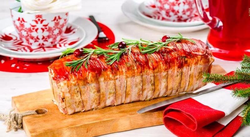 Обложка рецепта Террин из мяса птицы с перцем и оливками