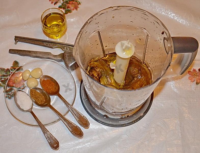 Шаг 5 приготовления Бабагануш с пастой тахини