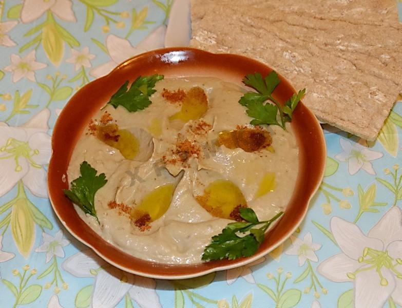 Шаг 7 приготовления Бабагануш с пастой тахини