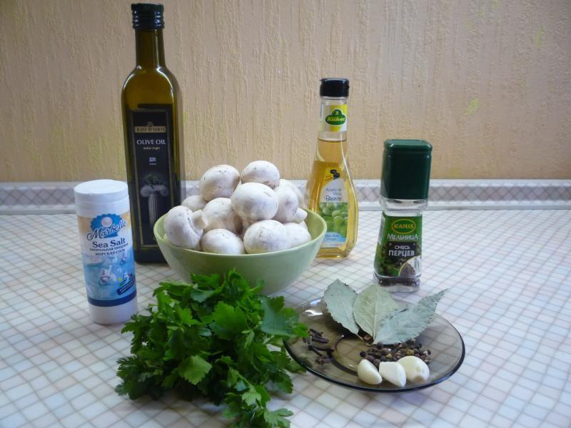 Шаг 1 приготовления Маринованные шампиньоны (быстрый способ)