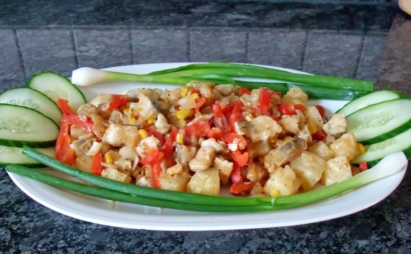 Обложка рецепта Рыба с ананасами