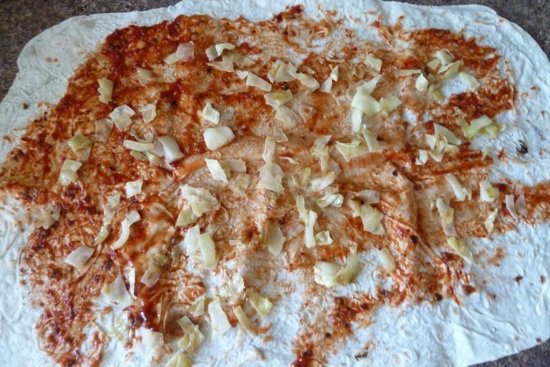 Шаг 3 приготовления Рулет из лаваша с капустой постный