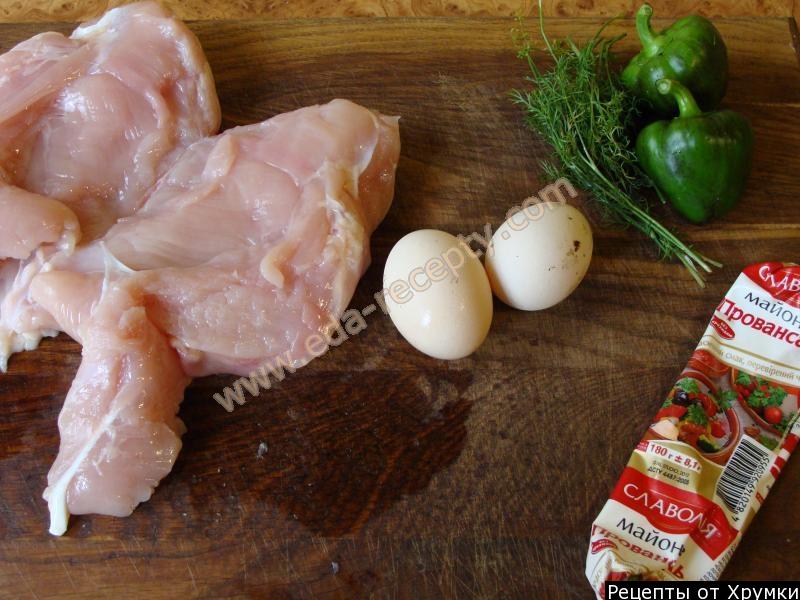 Шаг 1 приготовления Рулет из куриного филе с омлетом
