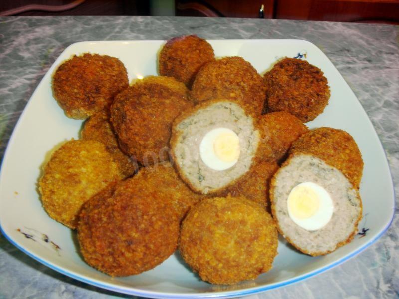 Шаг 18 приготовления Мясные шарики с яйцом