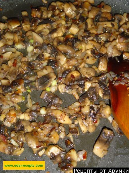 Шаг 3 приготовления Ракушки фаршированные грибами