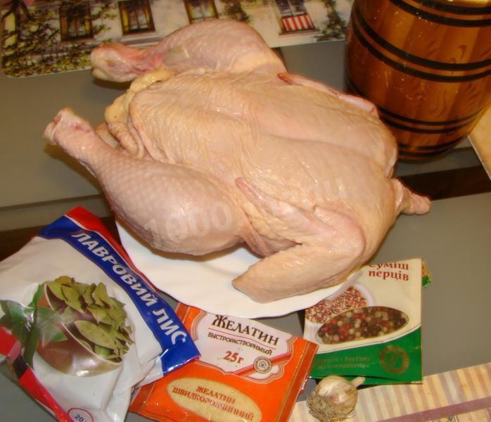 Шаг 1 приготовления Домашний сальтисон из курицы