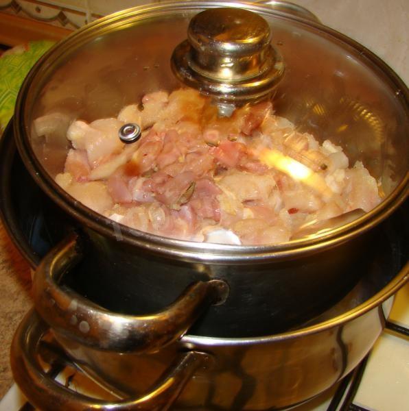 Шаг 4 приготовления Домашний сальтисон из курицы