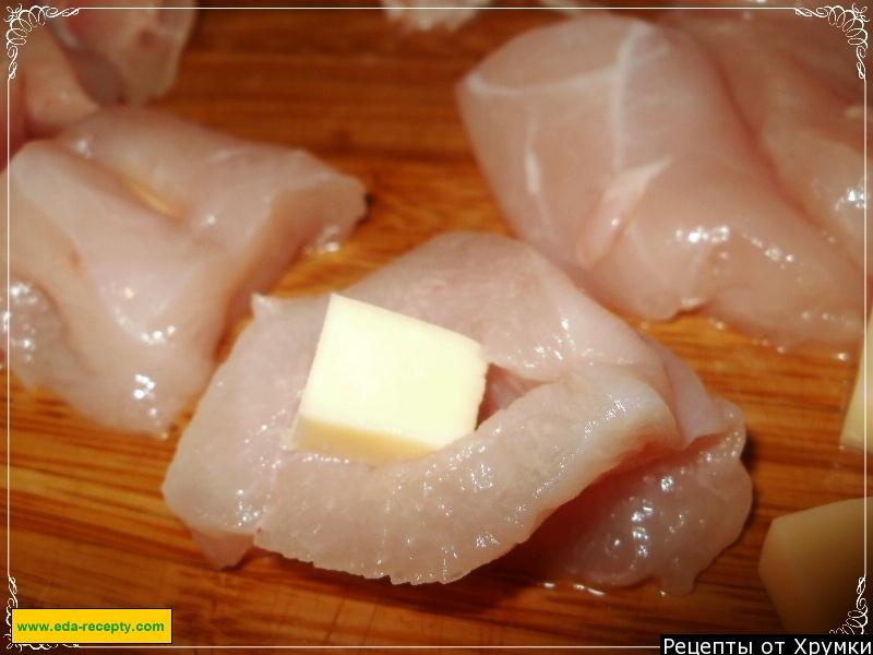 Шаг 4 приготовления Куриные наггетсы с пармезаном и чесноком на сковороде
