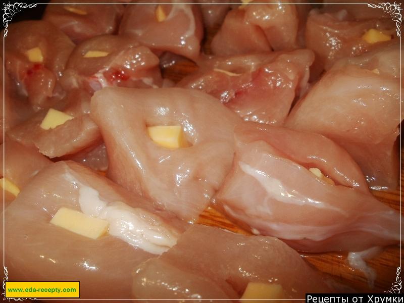 Шаг 6 приготовления Куриные наггетсы с пармезаном и чесноком на сковороде