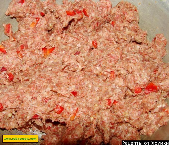 Шаг 3 приготовления Купаты свино говяжьи в духовке