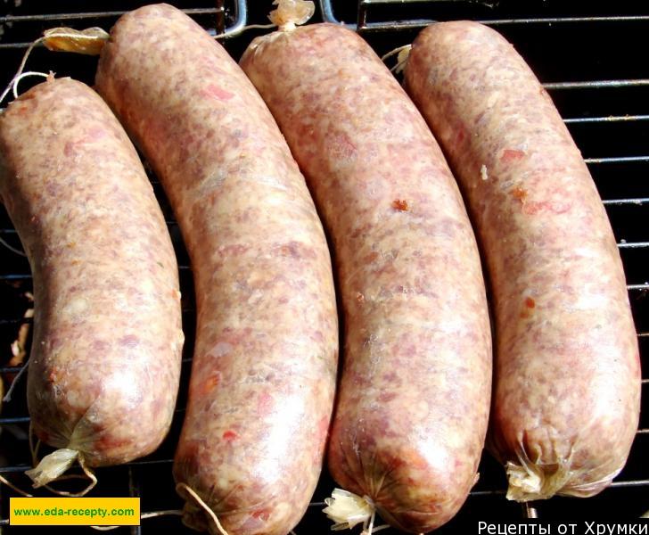 Шаг 7 приготовления Купаты свино говяжьи в духовке