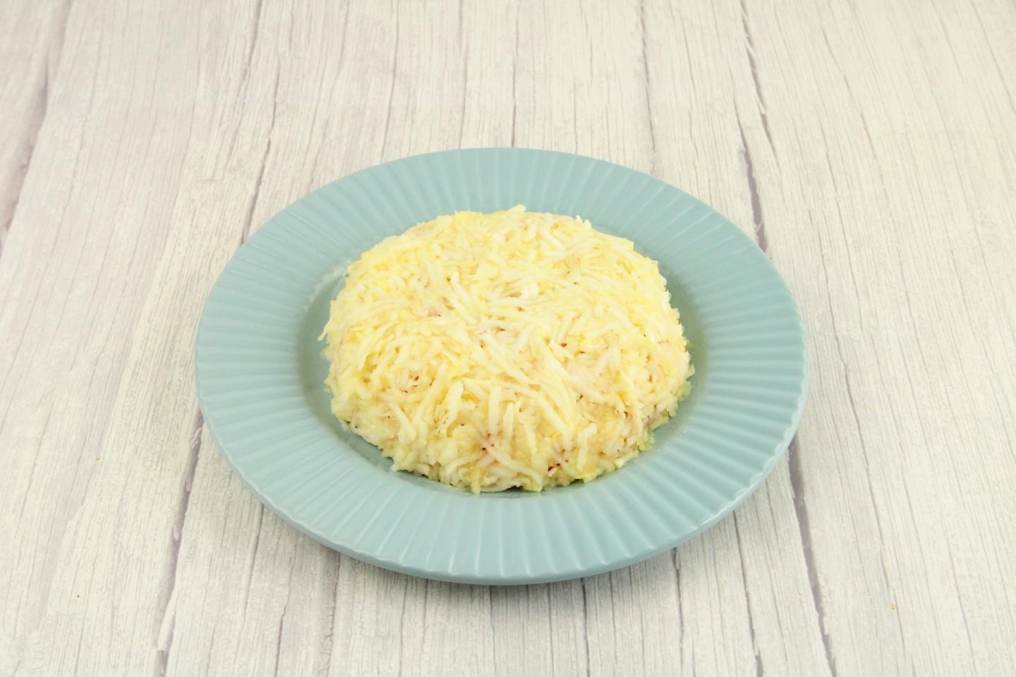 Шаг 10 приготовления Салат жар птица с курицей и опятами
