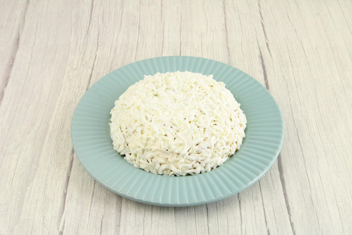 Шаг 12 приготовления Салат жар птица с курицей и опятами