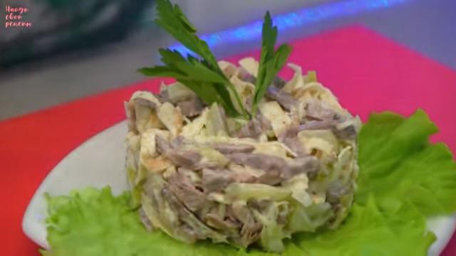Шаг 19 приготовления Изысканный мясной салат Министерский