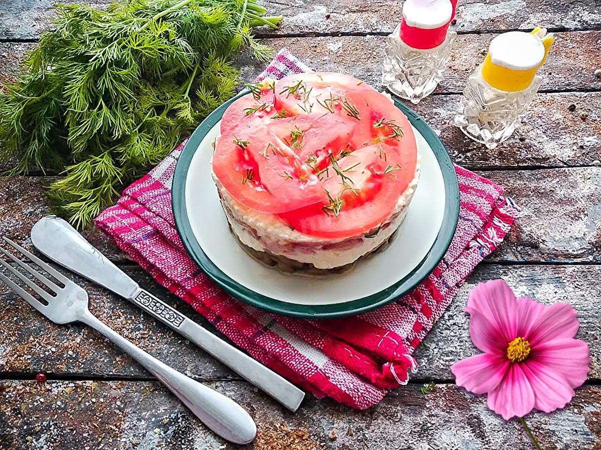 Обложка рецепта Салат Любимый рецепт с копченой курицей