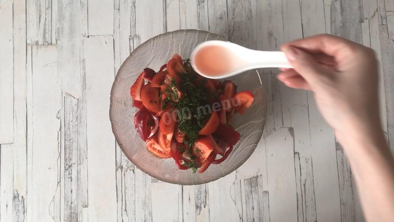 Шаг 8 приготовления Салат из жареной индейки с фруктами