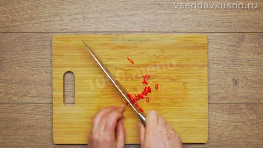 Шаг 3 приготовления Фунчоза со свежими овощами по-корейски
