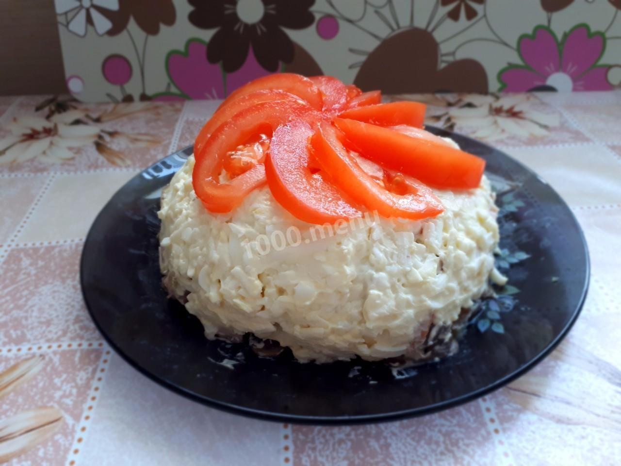 Обложка рецепта Салат с копченой курицей Муж любимый