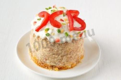 Шаг 11 приготовления Салат Пасхальный кулич