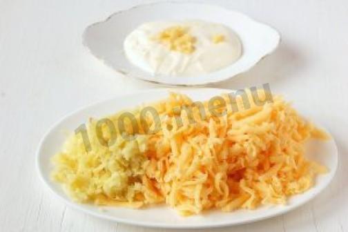 Шаг 7 приготовления Салат Пасхальный кулич