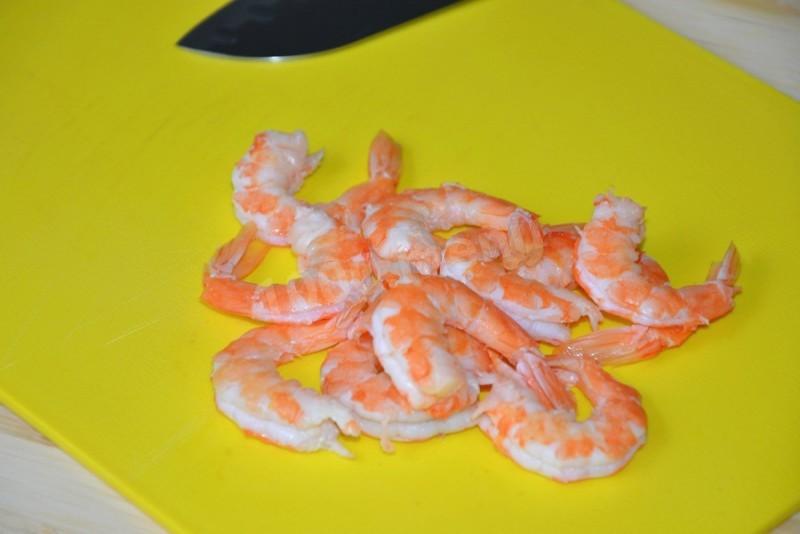 Шаг 4 приготовления Салат с брокколи и креветками