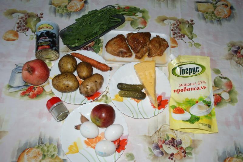 Шаг 1 приготовления Салат С Новым годом