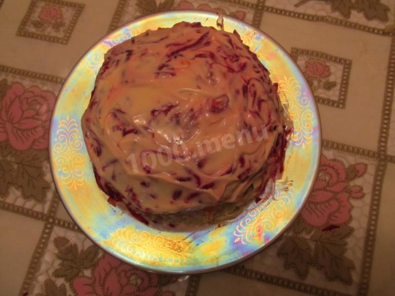Шаг 7 приготовления Салат по-королевски