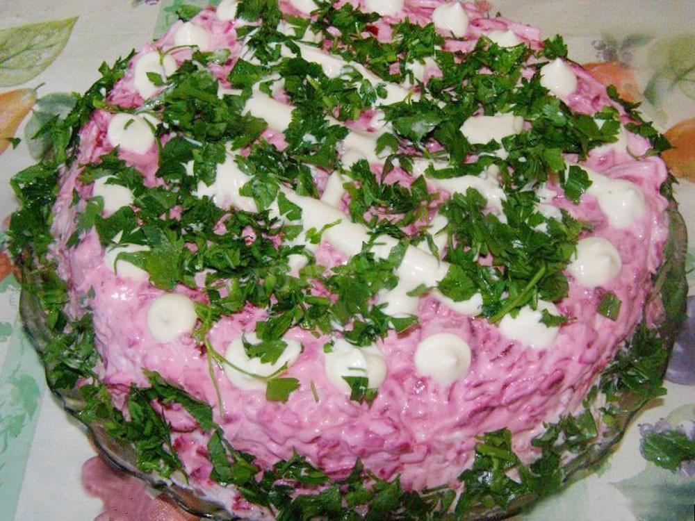 Обложка рецепта Салат свекла, картофель, селедка