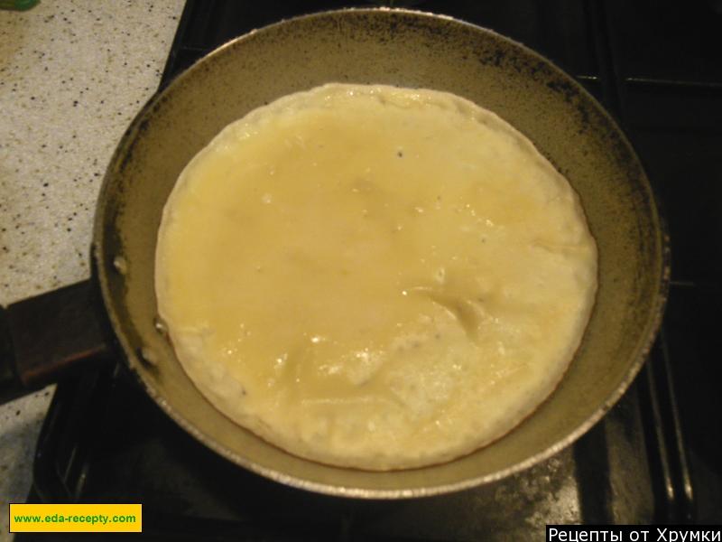 Шаг 3 приготовления Салат с блинами и курицей Розы для любимого