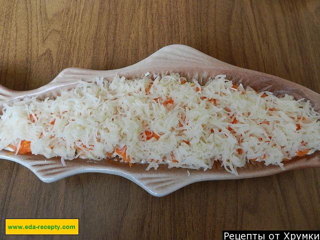 Шаг 5 приготовления Салат Сельдь Под Шубой или Шуба