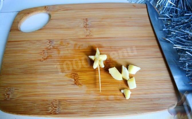 Шаг 10 приготовления Фруктовый салат Ёлочка