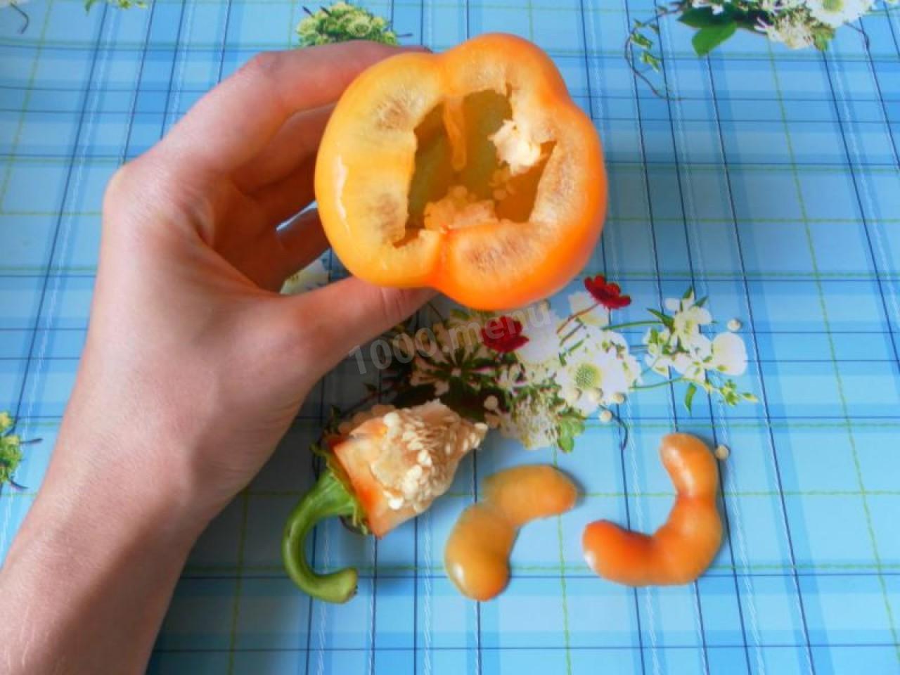Шаг 17 приготовления Перец фаршированный мясом и рисом классический