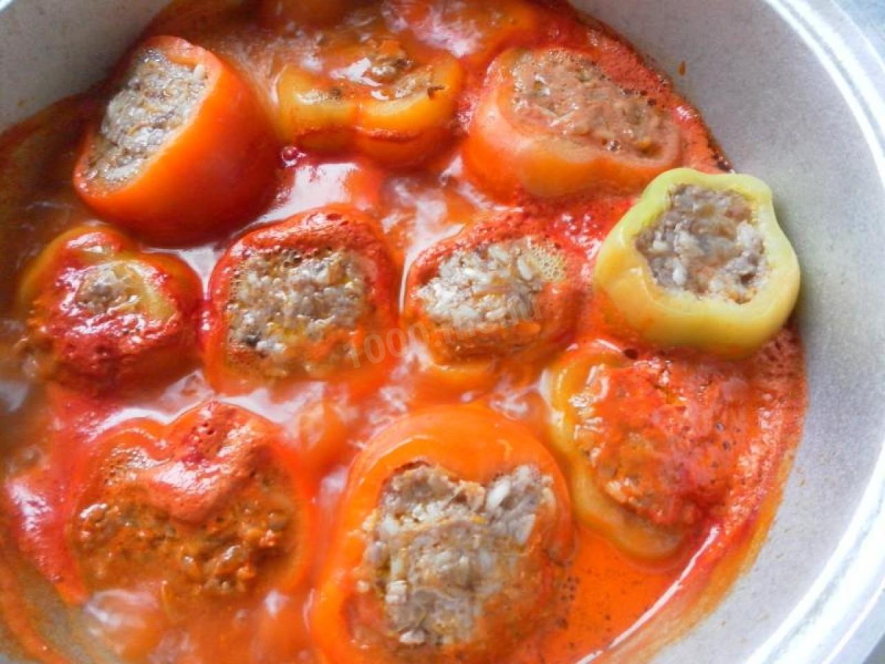Шаг 24 приготовления Перец фаршированный мясом и рисом классический