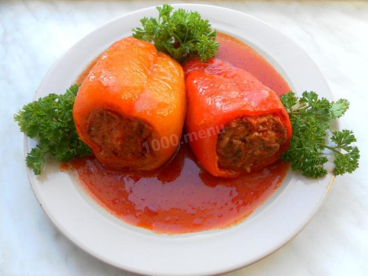 Шаг 25 приготовления Перец фаршированный мясом и рисом классический